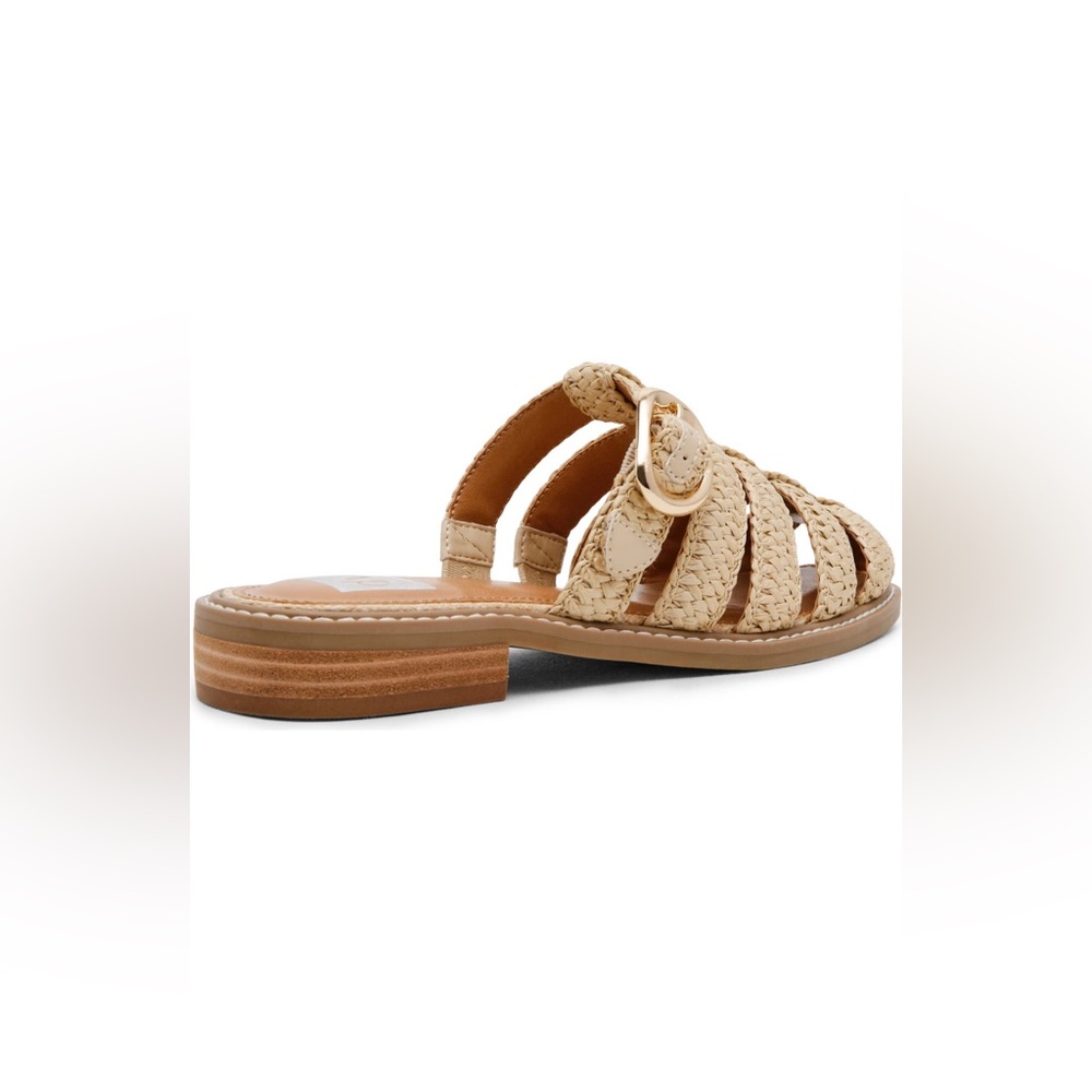 Dolce Vita DV Fyona Mule Sandals Raffia Slingback Straps Buckle Size 7.5 - Picture 5 of 8